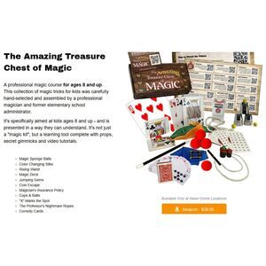 The Amazing Treasure Chest of Magic by Trap Door Magic retails at $39.99